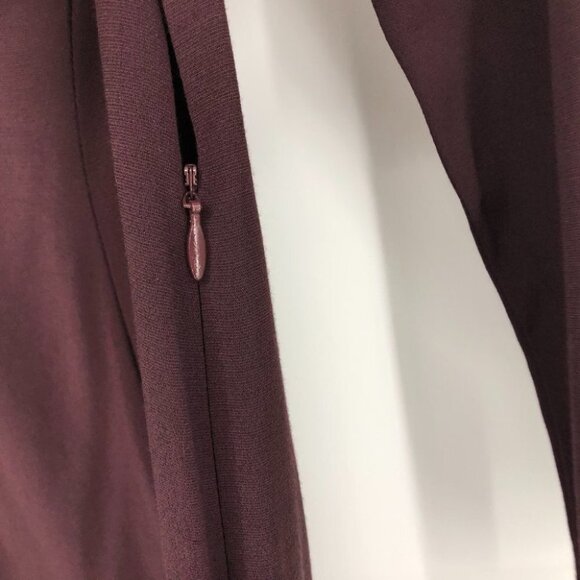 The Kooples Maroon Burgundy gold studded shoulder long sleeve mini dress 38 - Picture 11 of 16